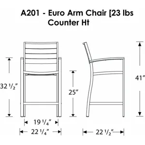 Euro Counter Arm Chair
