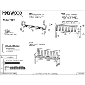 Traditional Garden 60" Bench