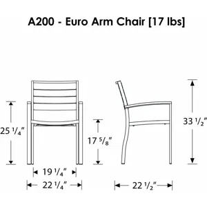 Euro Dining Arm Chair