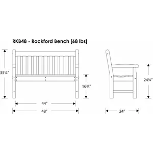 Rockford 48" Bench