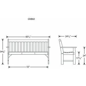 Vineyard 60" Bench