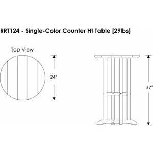 Traditional 24" Round Counter Table
