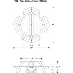 Park 53" Octagon Table