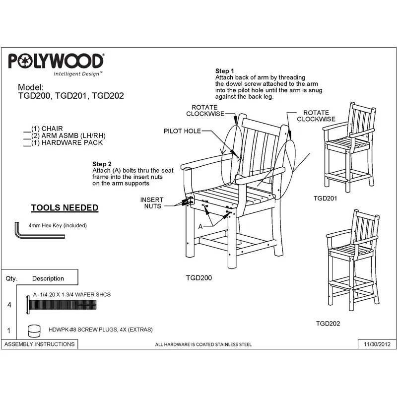 Traditional Garden Bar Arm Chair