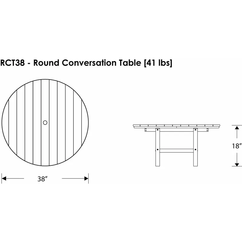Round 38" Conversation Table