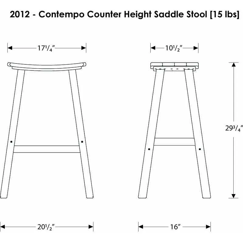 Contempo 30" Saddle Bar Stool
