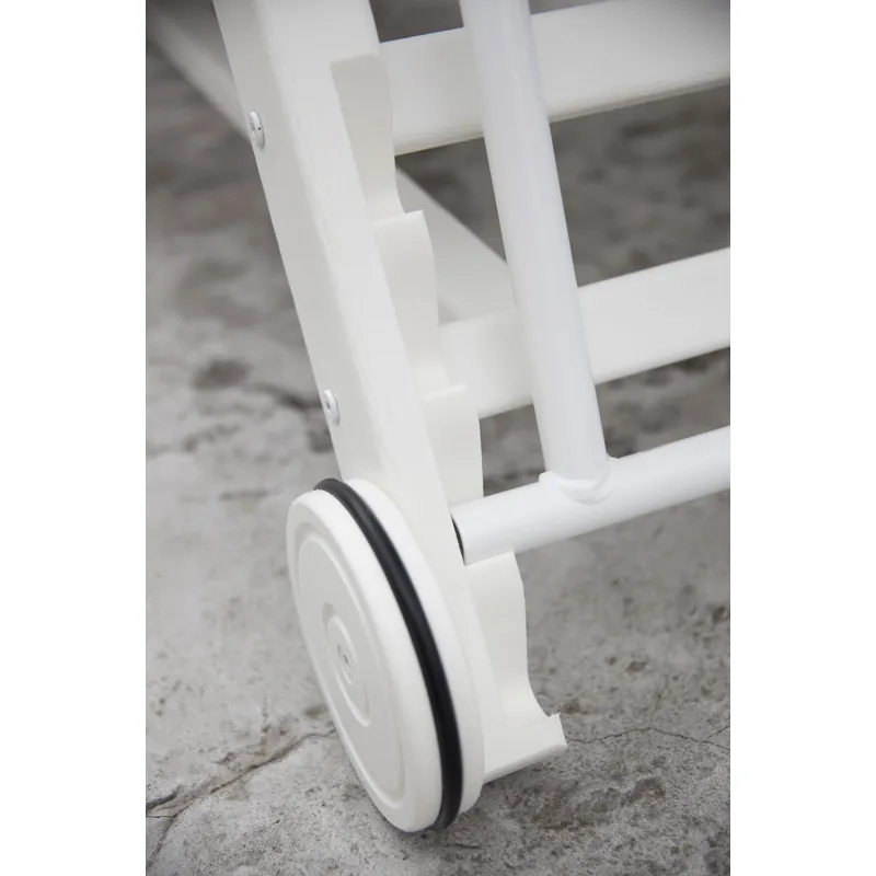 Nautical Wheeled Chaise w/ Arms