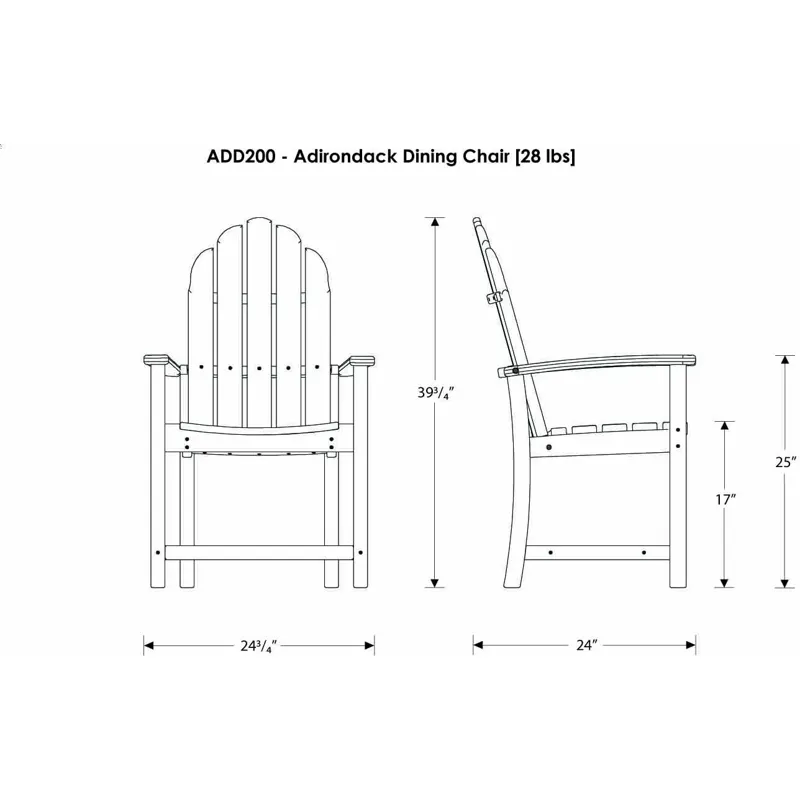 Classic Adirondack Dining Chair