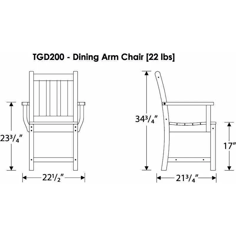 Traditional Garden Dining Arm Chair