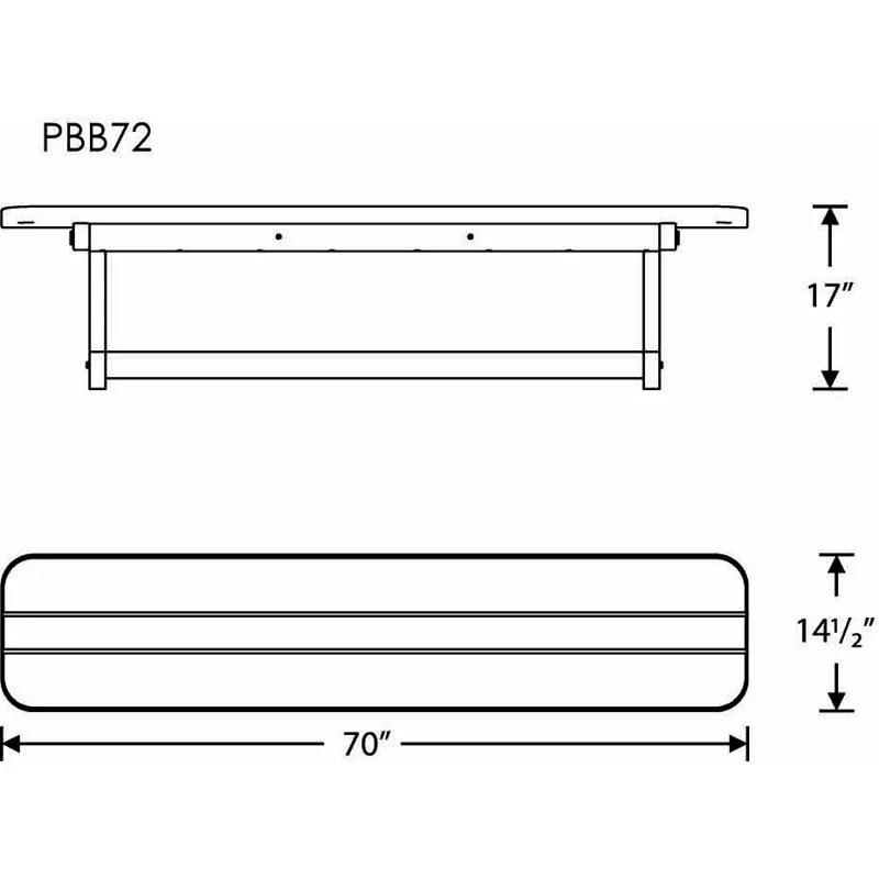 Park 72" Harvester Backless Bench