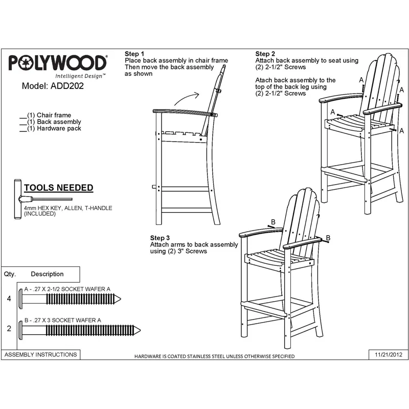 Classic Adirondack Bar Chair