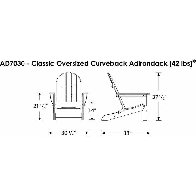 Classic Oversized Curveback Adirondack