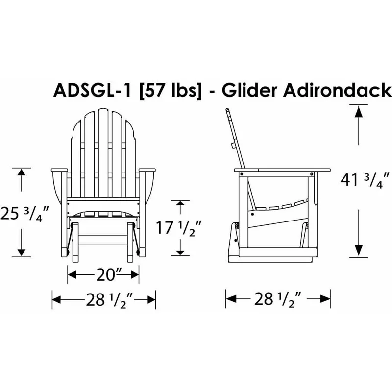 Classic Adirondack Glider Chair