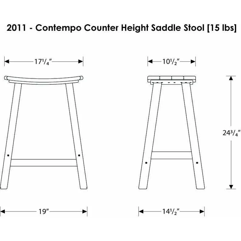 Contempo 24" Saddle Bar Stool