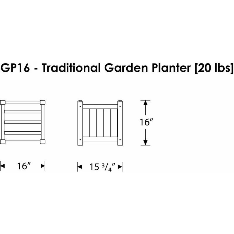 Traditional Garden 16" Planter