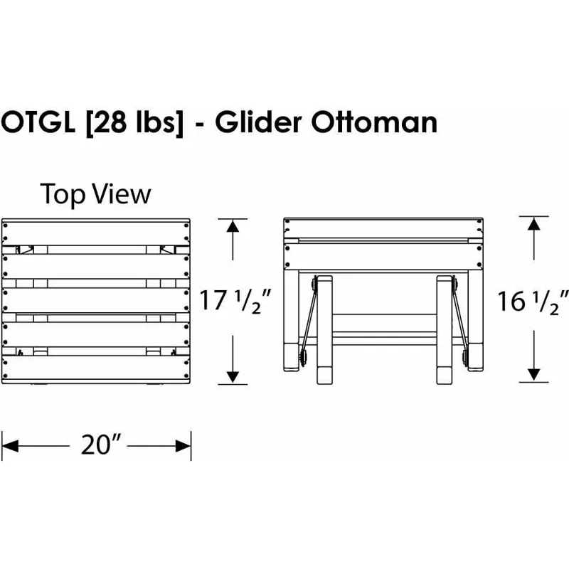 Classic Adirondack Glider Ottoman