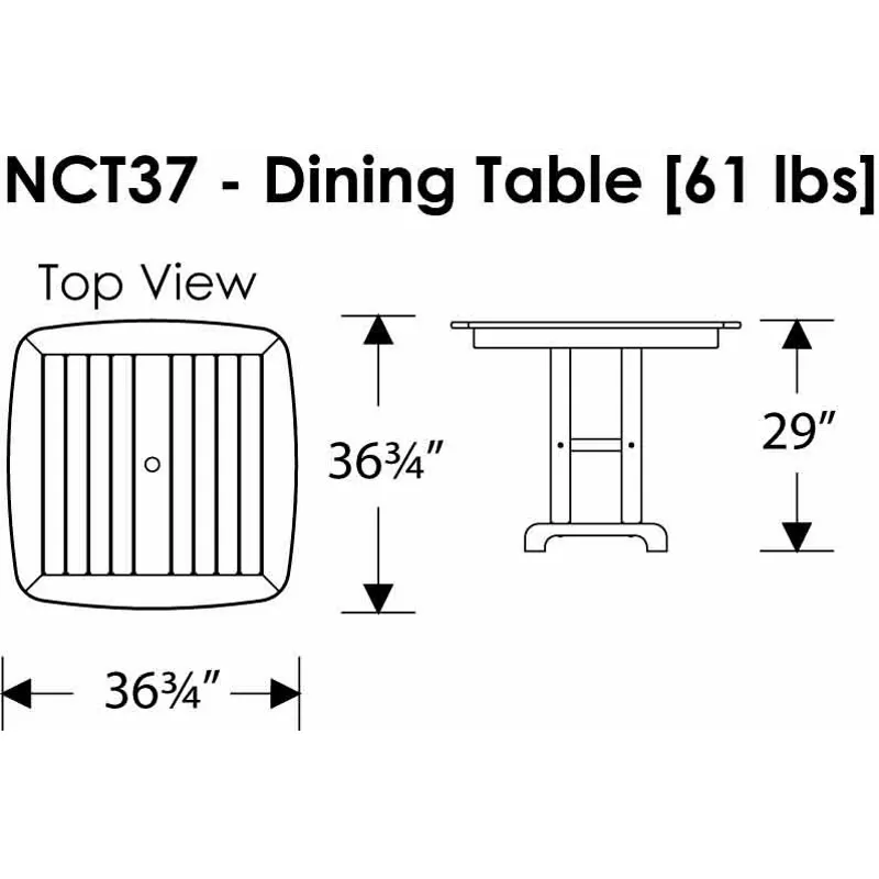 Nautical 37" Dining Table