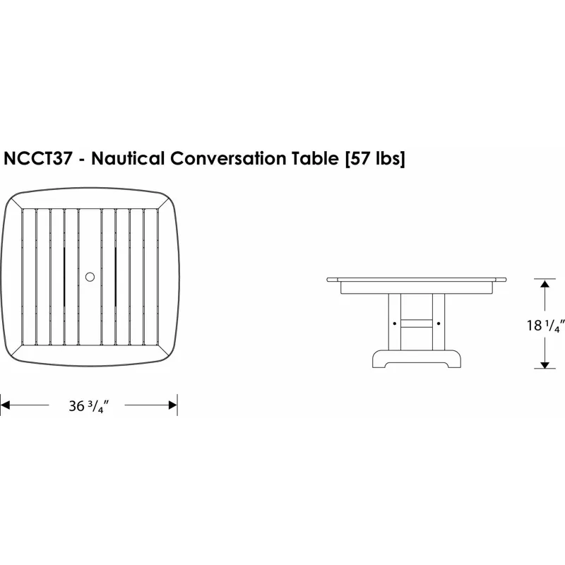 Nautical 37" Conversation Table