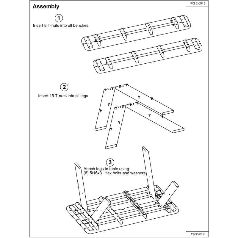 Park 72" Picnic Table