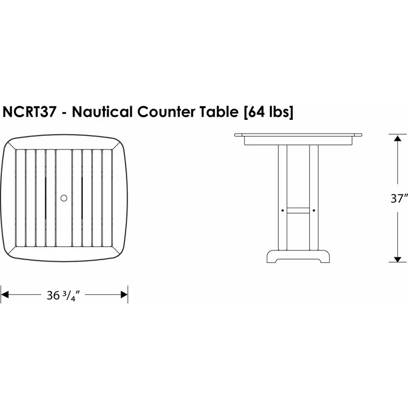 Nautical 37" Counter Table