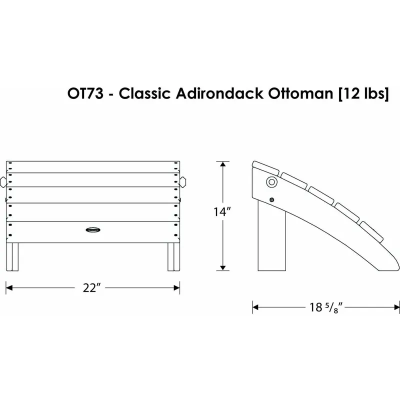 Classic Adirondack Ottoman