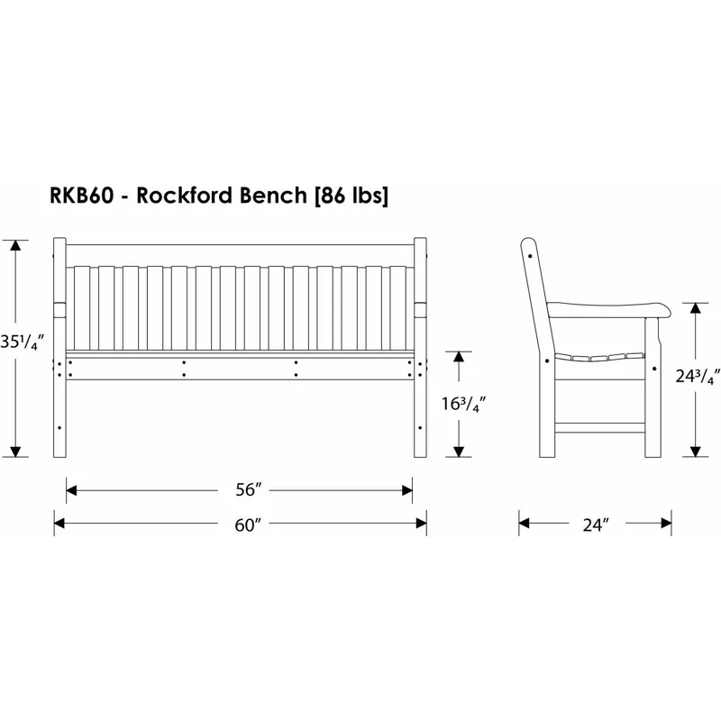 Rockford 60" Bench