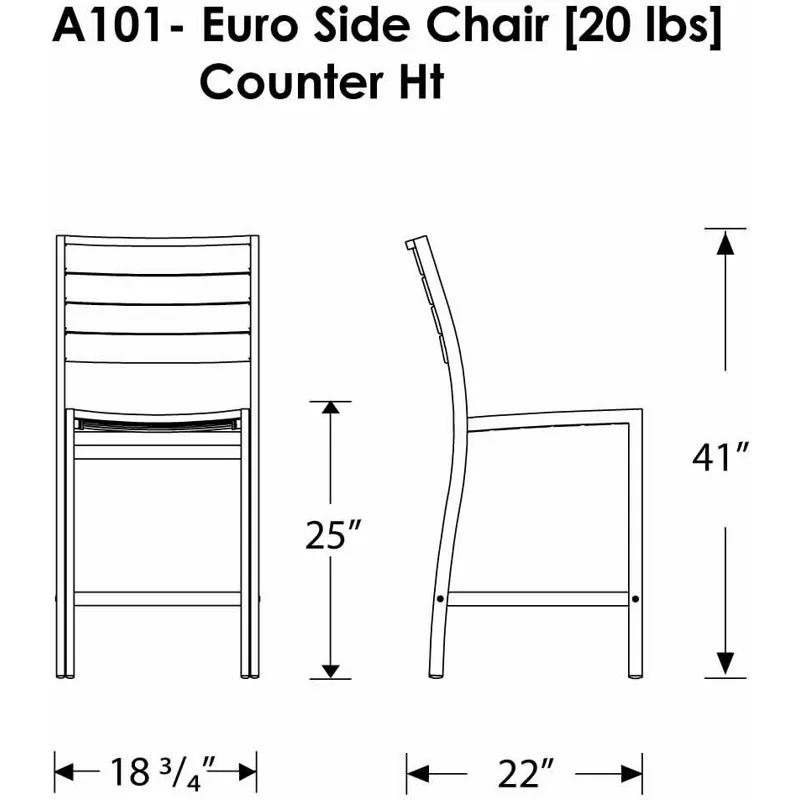 Euro Counter Side Chair