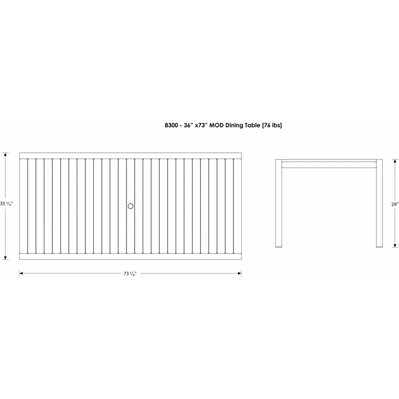 MOD 36" x 73" Dining Table