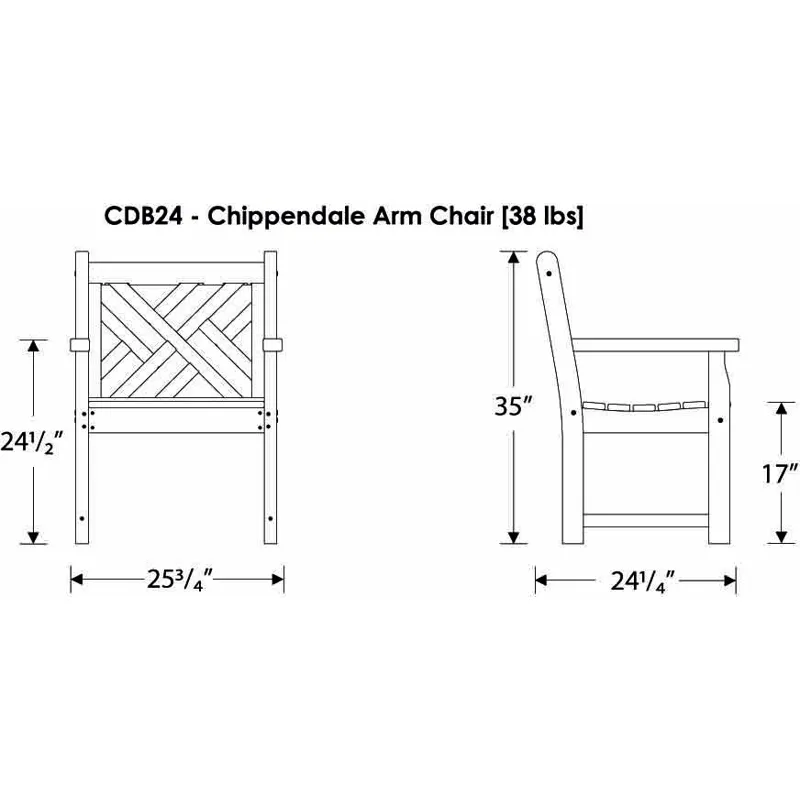 Chippendale Garden Arm Chair
