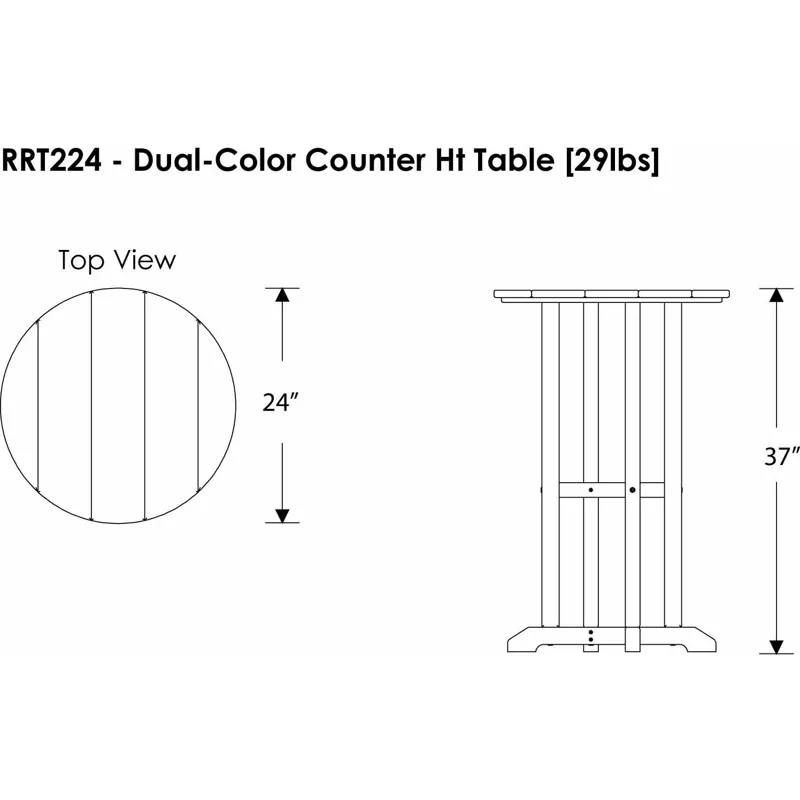 Contempo 24" Round Counter Table