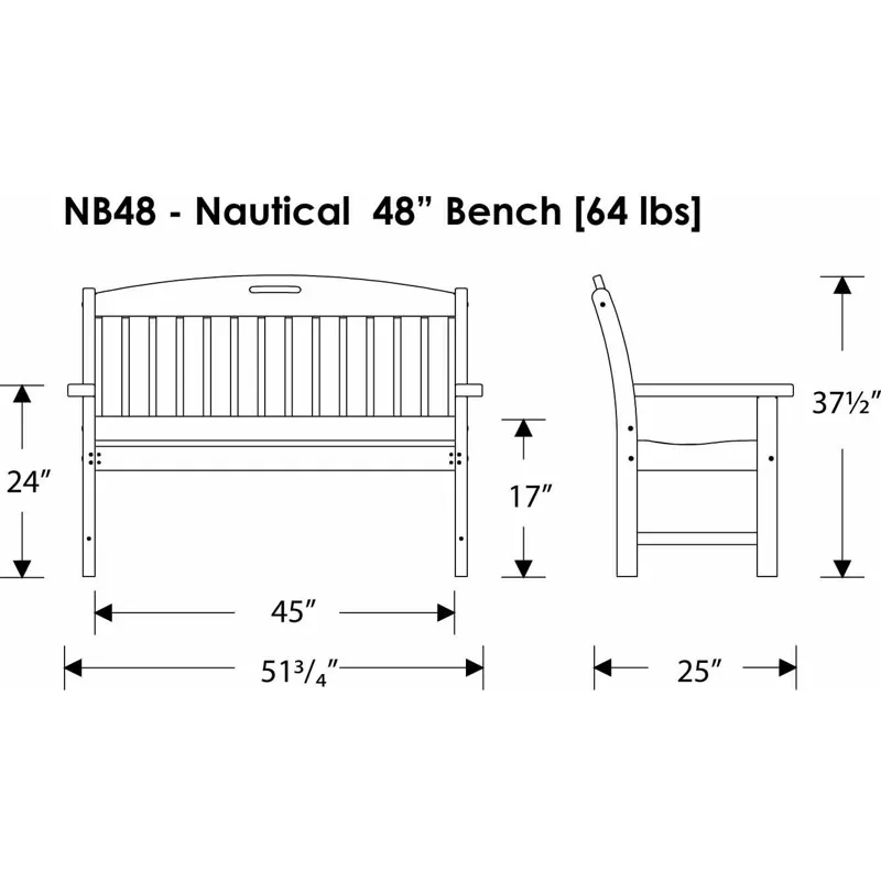 Nautical 48" Bench