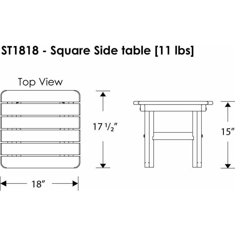 Square 18" Side Table