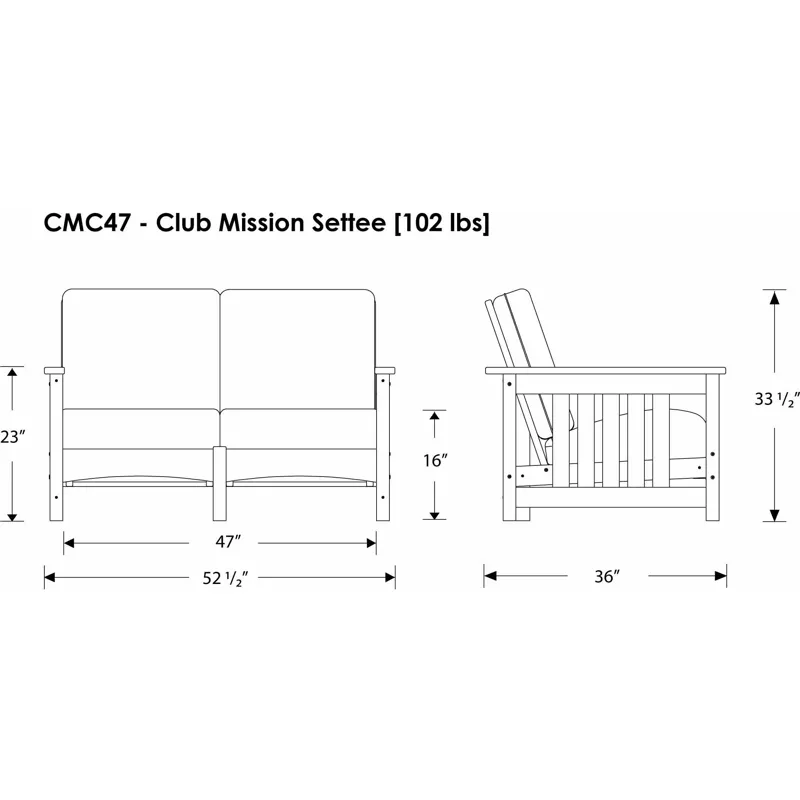 Mission Settee