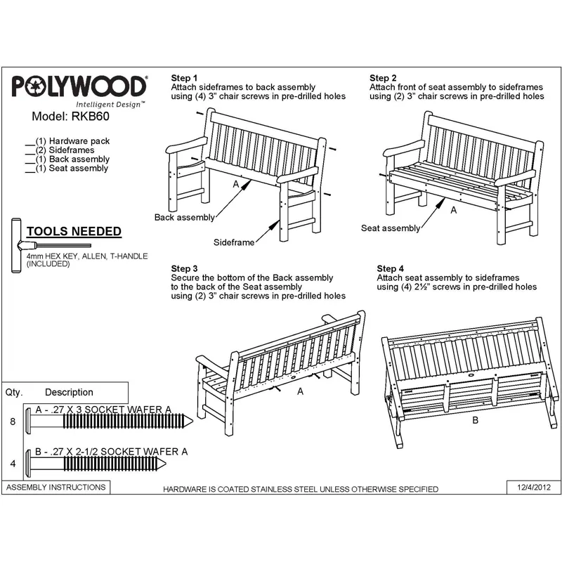 Rockford 60" Bench