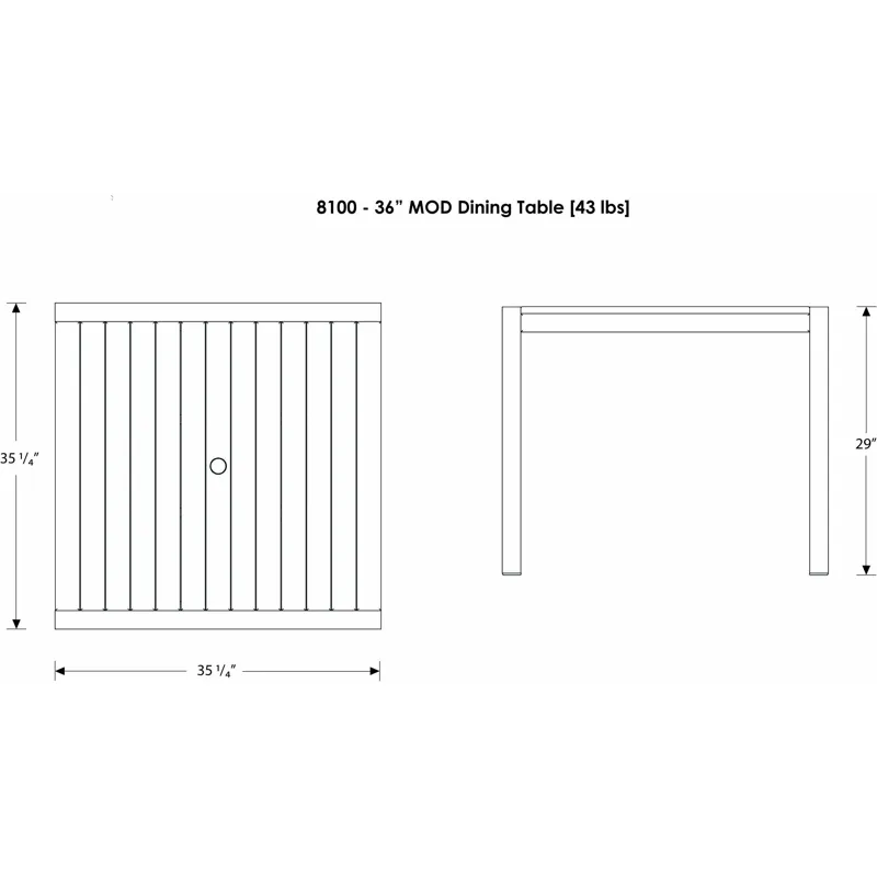 MOD 36" Dining Table