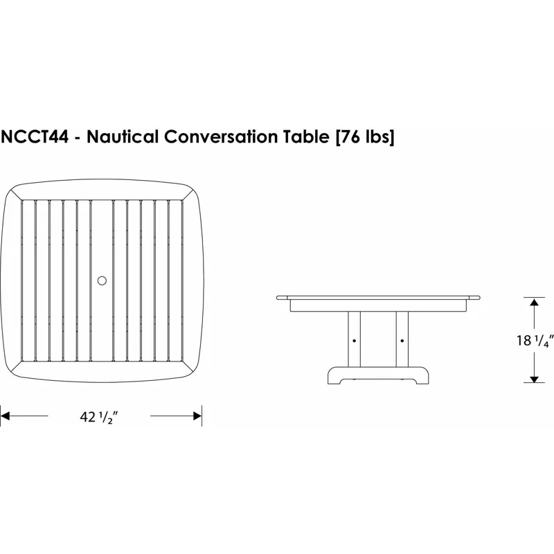 Nautical 44" Conversation Table