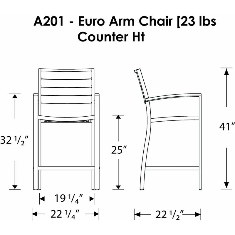 Euro Counter Arm Chair