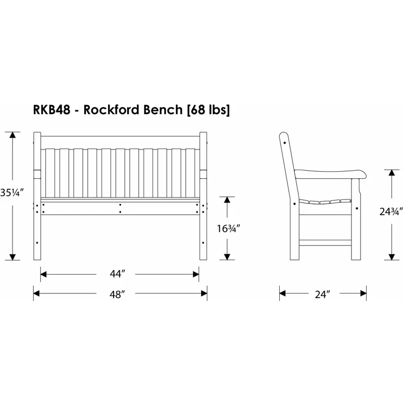Rockford 48" Bench