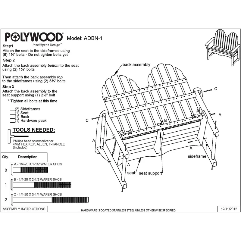 Classic Adirondack 48" Bench