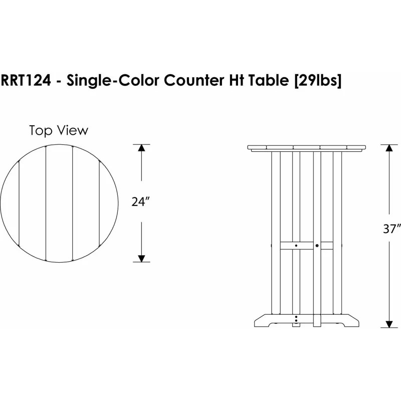 Traditional 24" Round Counter Table