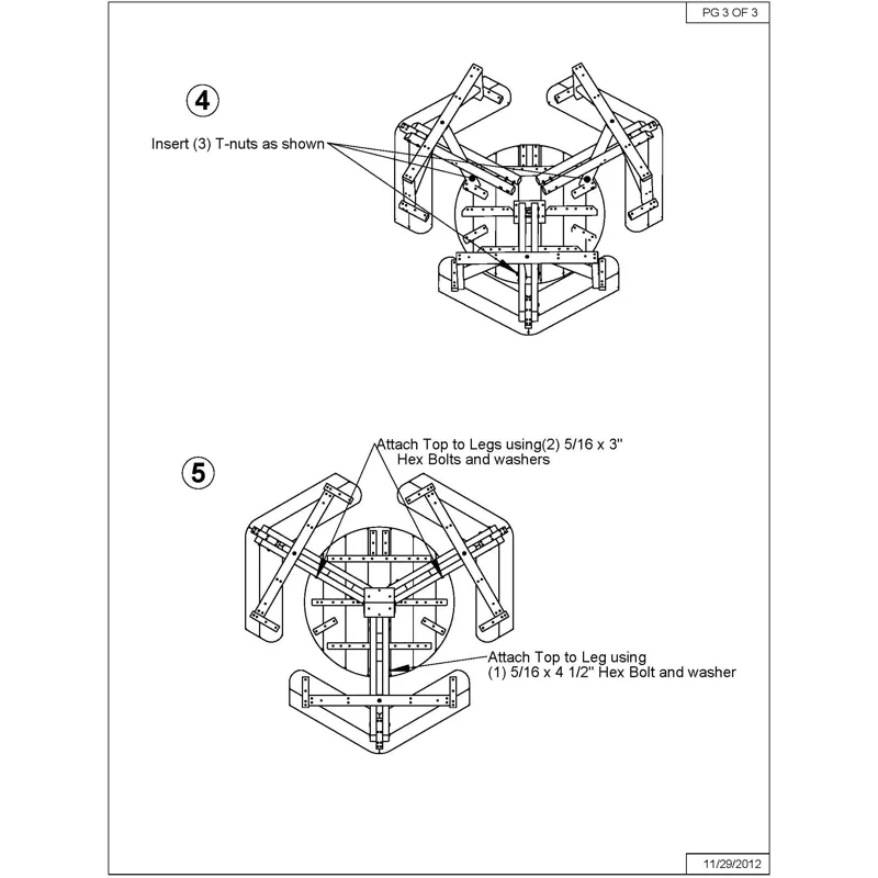 Park 36" Round Picnic Table
