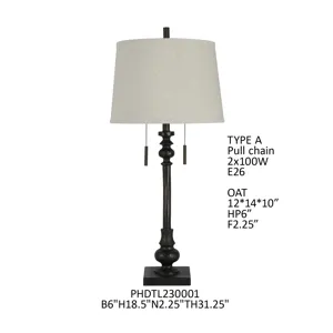 Cambridge Antique Bronze Buffet Lamp