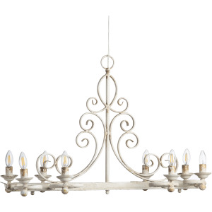 Horizontal Iron Filigree Chandelier