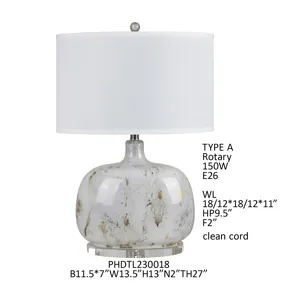 Ceramic Table Lamp With Linen Shade