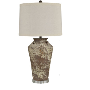 Ceramic Table Lamp With Linen Shade