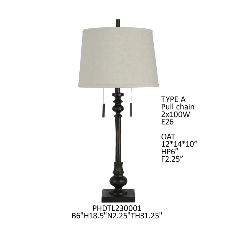 Cambridge Antique Bronze Buffet Lamp
