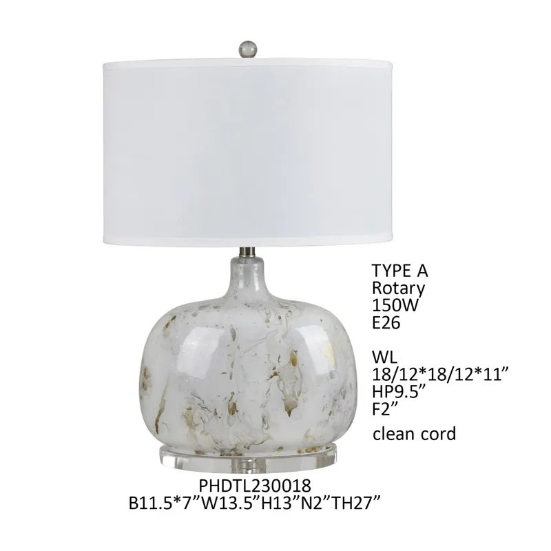 Ceramic Table Lamp With Linen Shade