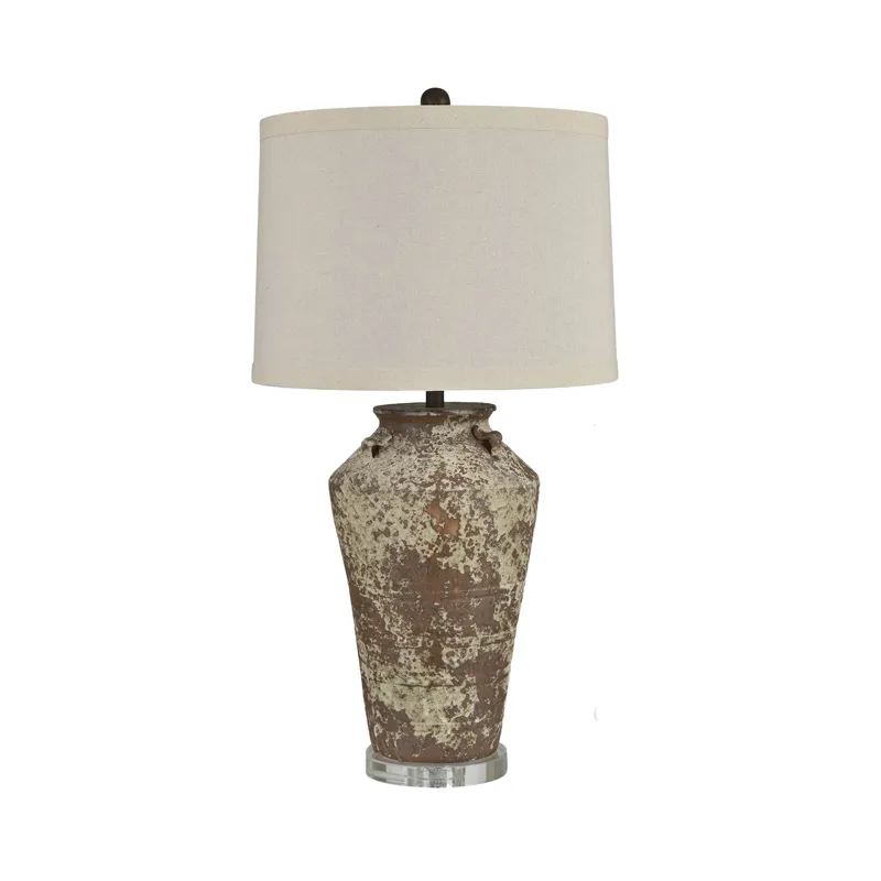 Ceramic Table Lamp With Linen Shade