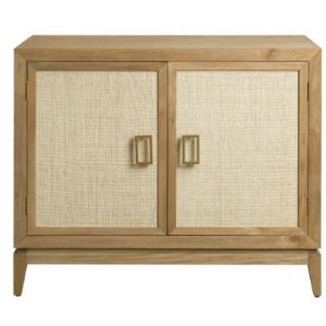 Cabinet, Bleach w/ Saguran Raffia Face