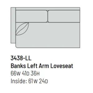 Left Arm Loveseat